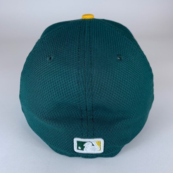 Oakland Athletics MLB Green Gold New Era 59Fifty Elephant Logo Fitted Hat 7 3/8 - Picture 3 of 5